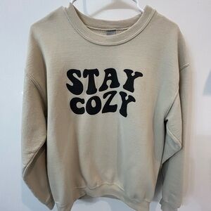 Gildan Beige Stay Cozy Sweater